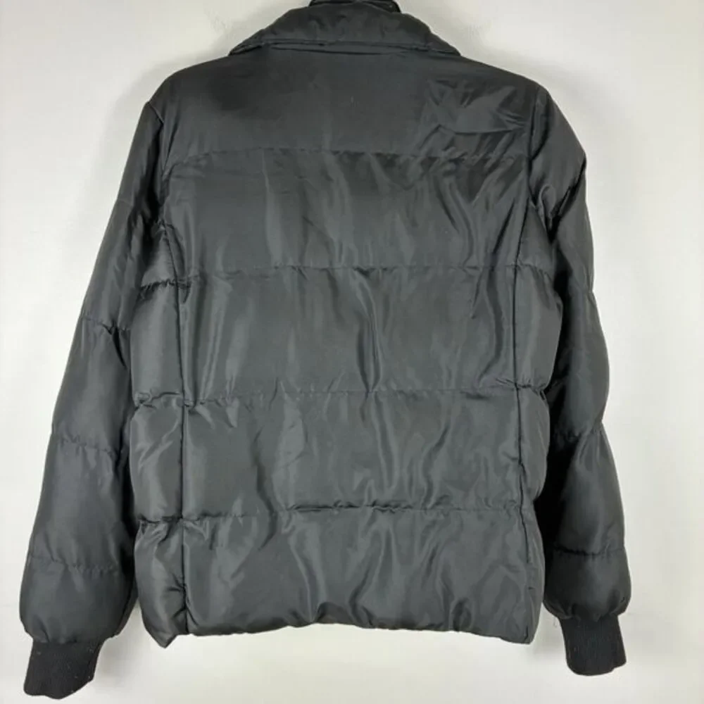 U.S. Polo‎ Assn Girls Puffer Coat Jacket Black Purple Quilted XL /16